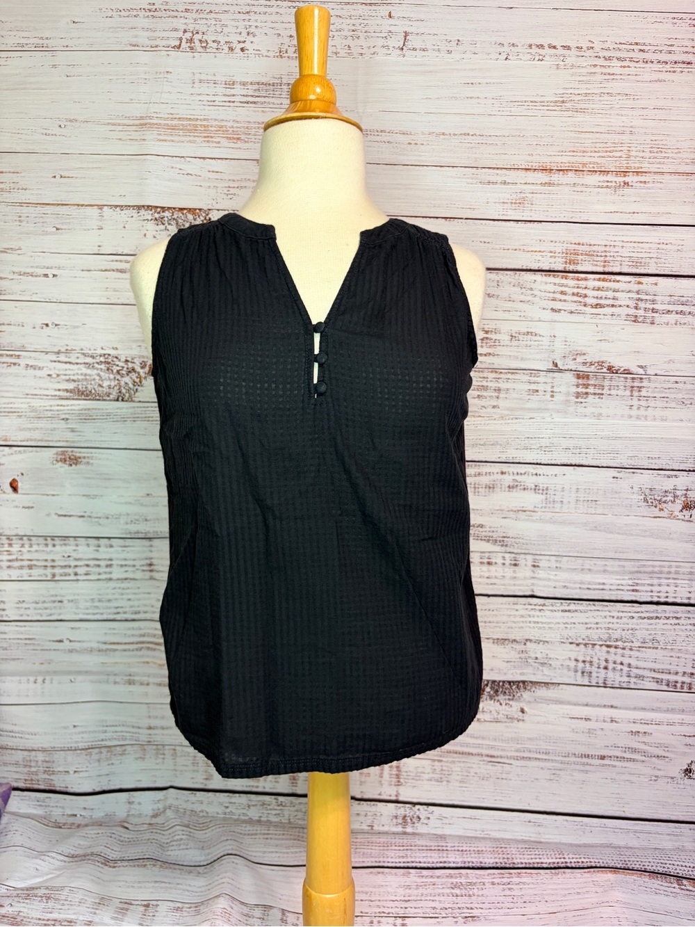 LOFT Sleeveless Black Knit Shell Top - Classic Women's Top